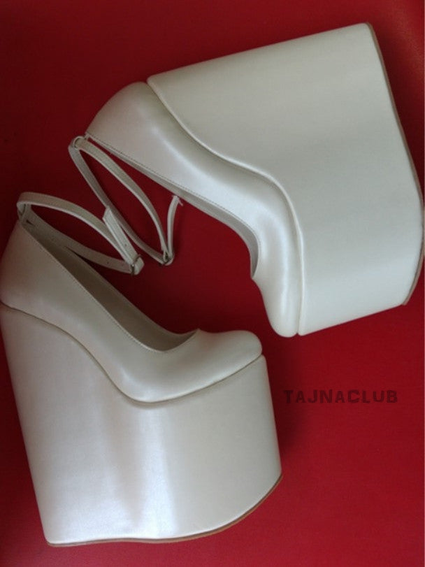 Wedding Style Women Wedges High Heels Shoes - Tajna Club