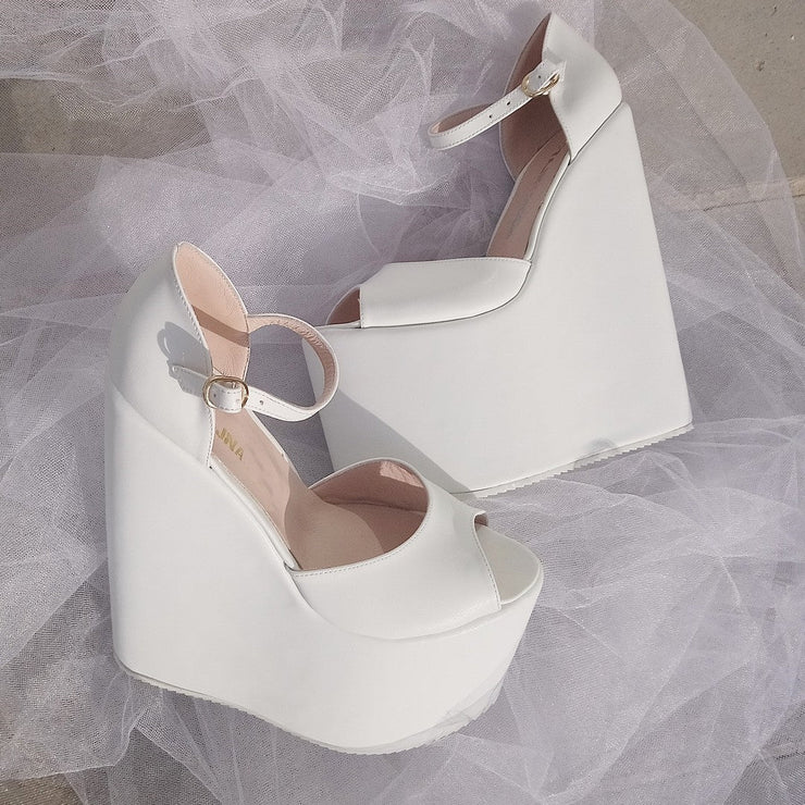18-22 cm Super High Heel Wedding Shoes Wedges - Tajna Club