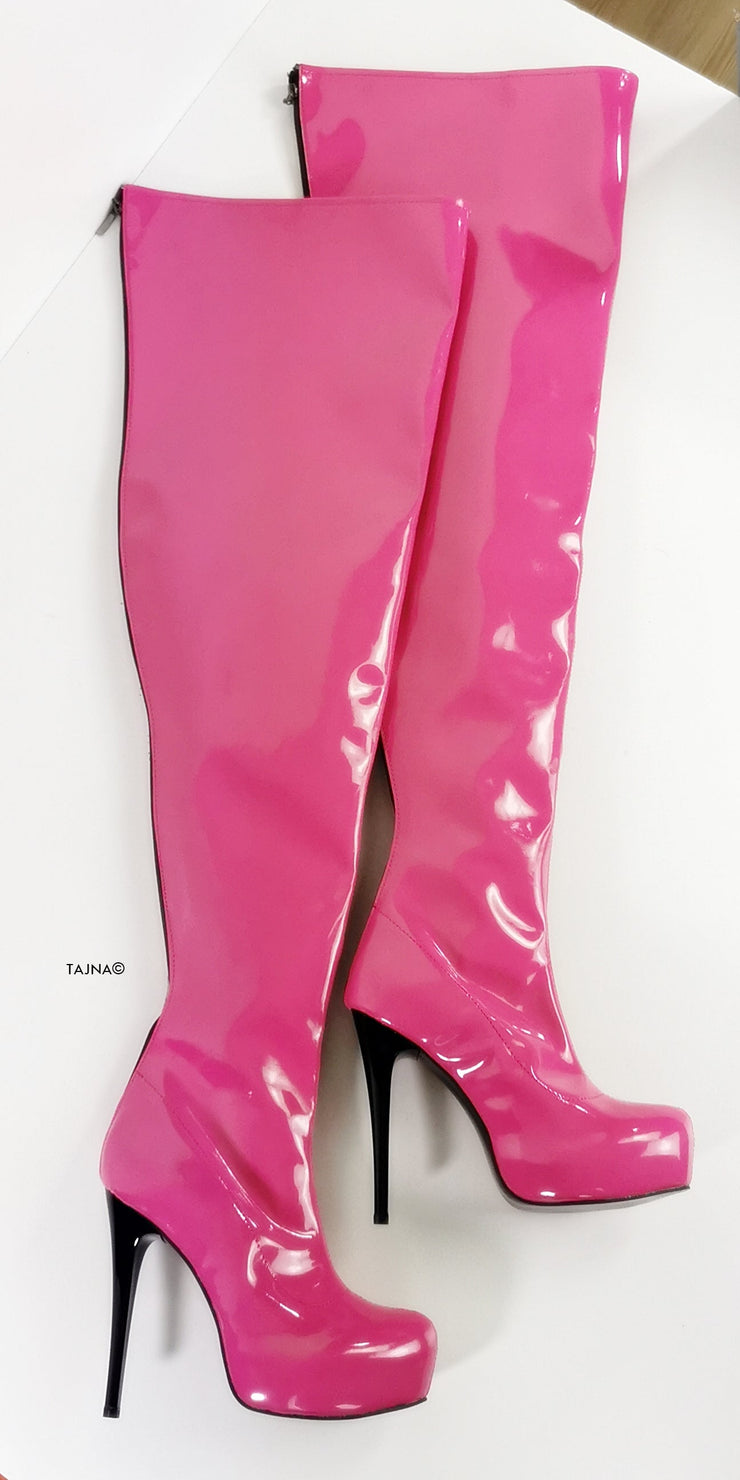 Doll Pink 70 to 100 cm Thigh High Boots - Tajna Club