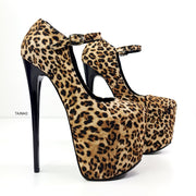 Leopard Mary Jane High Heels